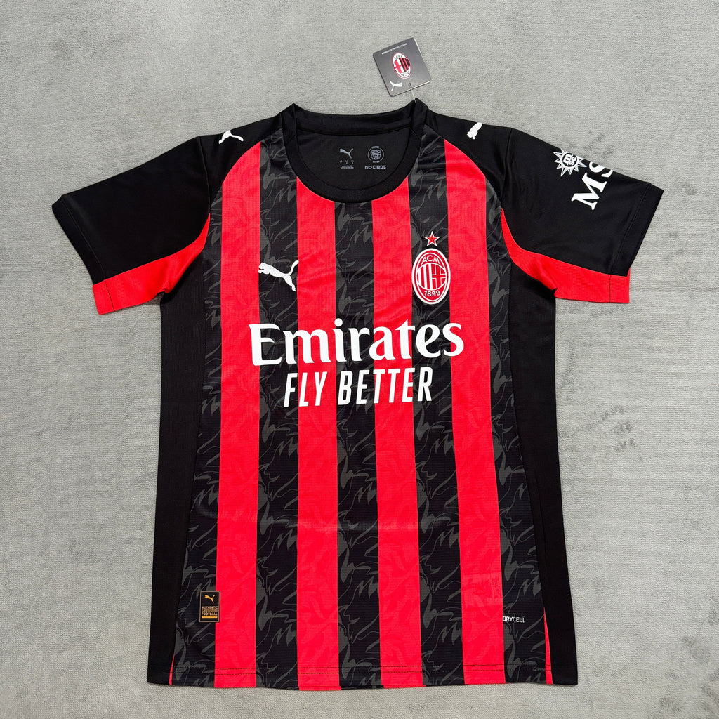 Maillot Domicile Ac Milan 25-26| Serie A Zone Jerseys MTL