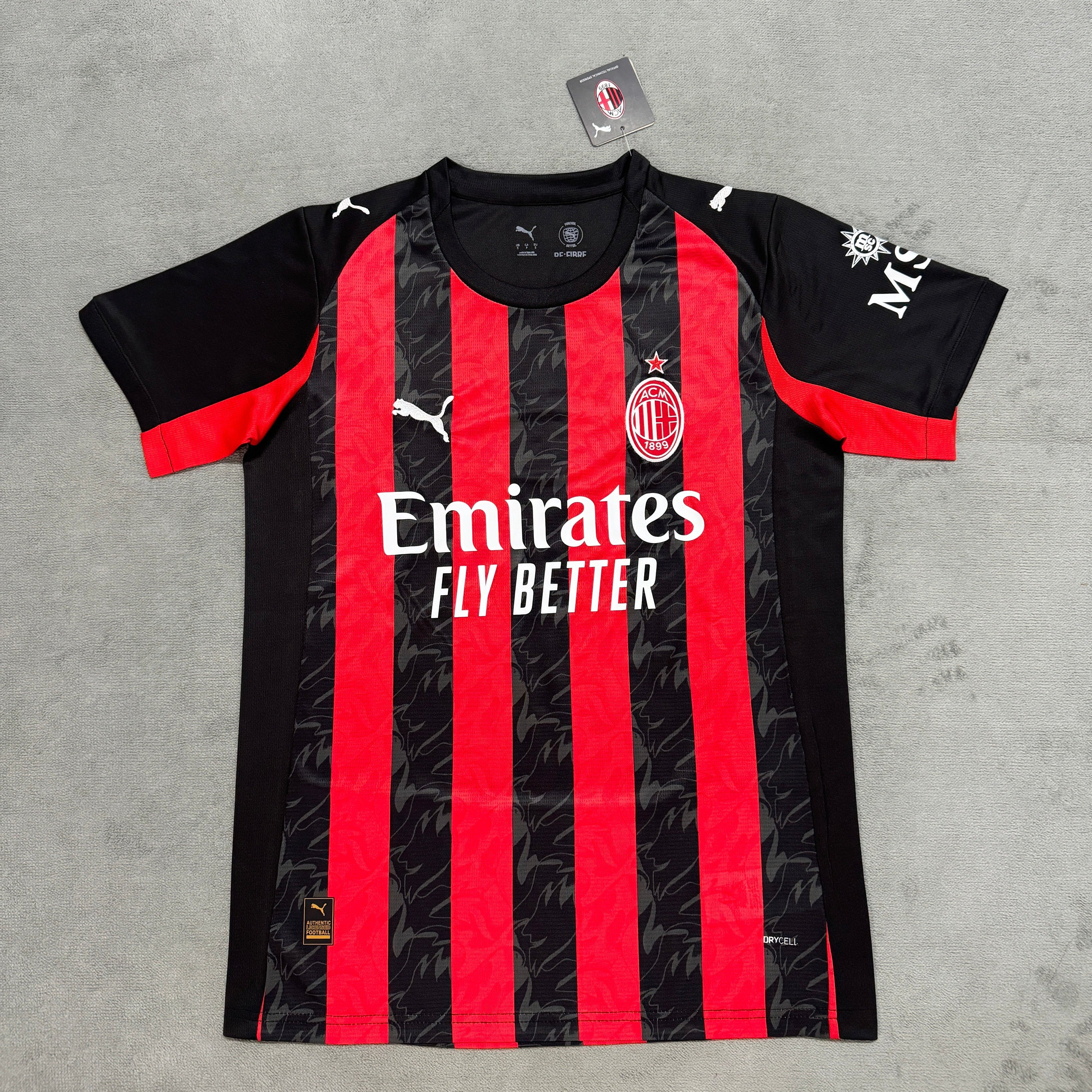 Maillot Domicile Ac Milan 25-26| Serie A Zone Jerseys MTL